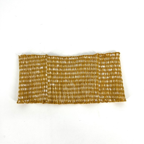 Brandy Melville Kessy Tube Top Gingham Smocked Bandeau Crop - Picture 10 of 12